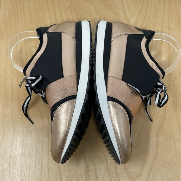 Steve Madden Rose Gold/Black 2 Tone Kaiyo Sneakers Size 8.5 - Picture 6 of 8